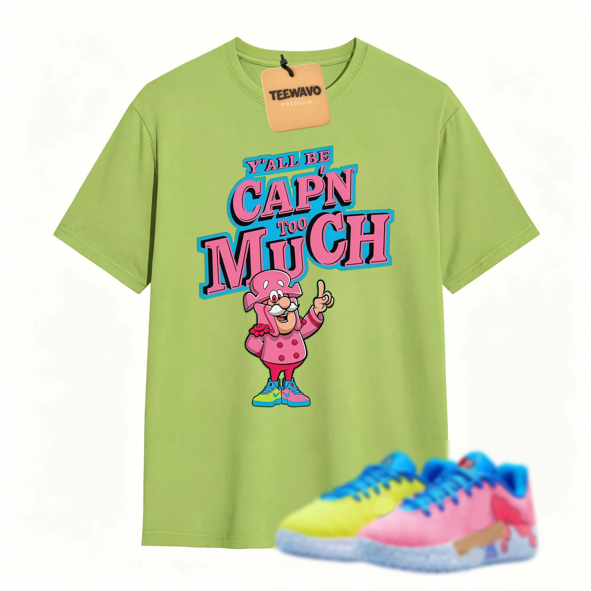 Y'All Capn Too Much Shirt to Match JA 3 Kool Aid