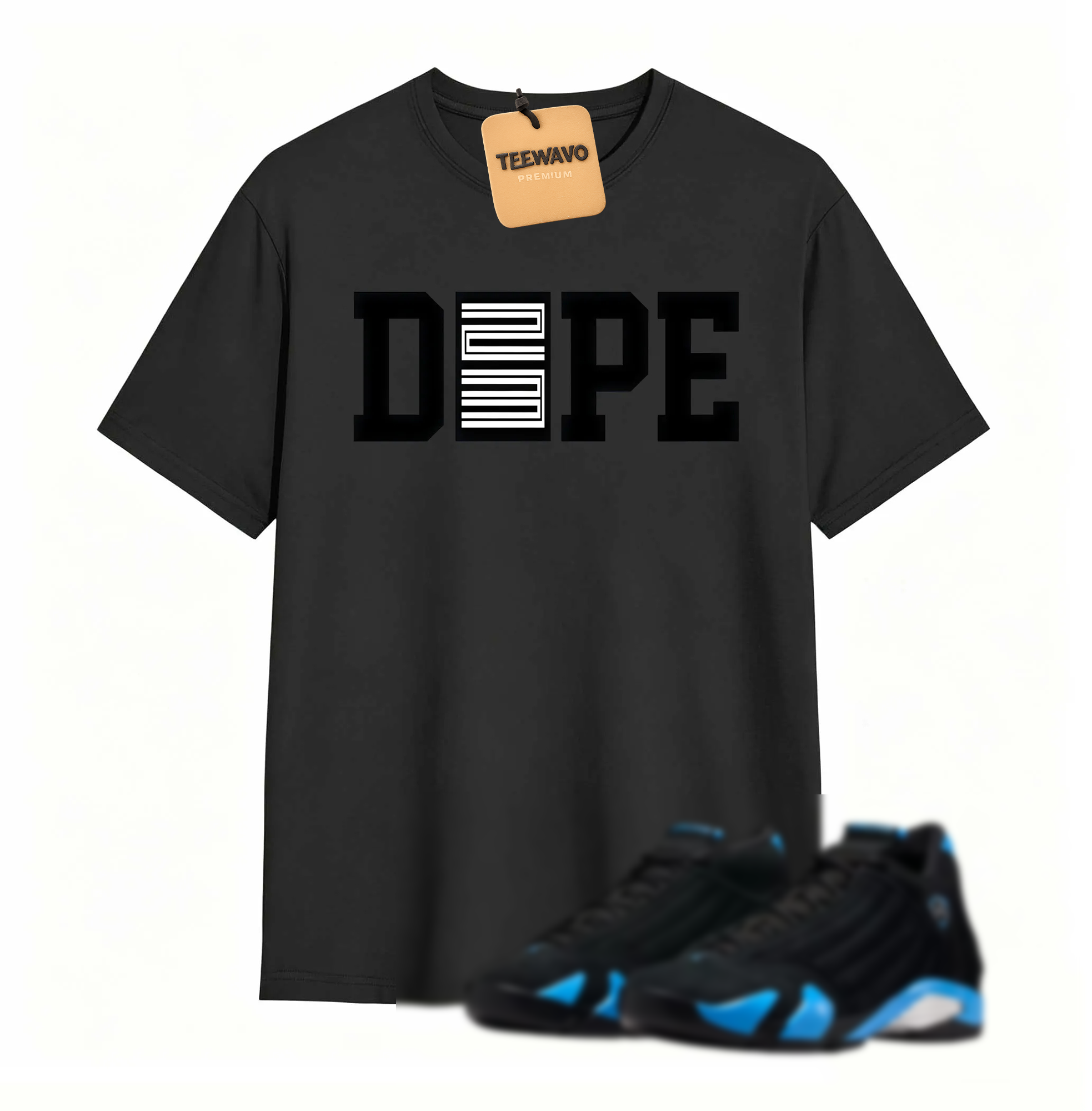 Dope 23  Sneaker Tees - AJD 14 University Blue