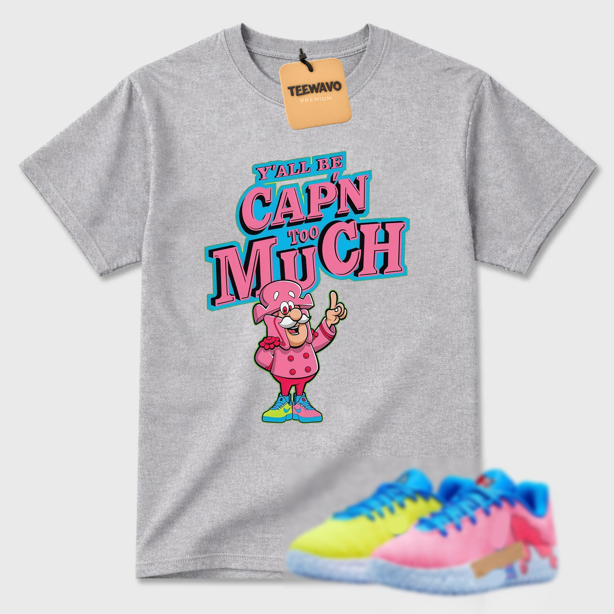 Y'All Capn Too Much Shirt to Match JA 3 Kool Aid