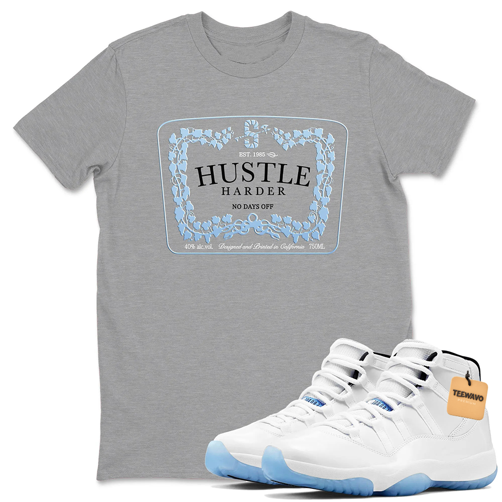 Hustle Harder Sneaker Tees - Air Joardan 11 Retro Legend Blue