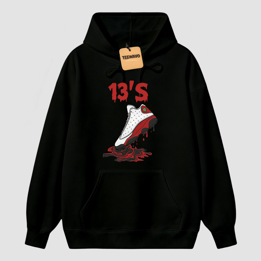 Dripping Shoe 13'S Hoodie Matching Joardan 13 OG Chicago Red/White