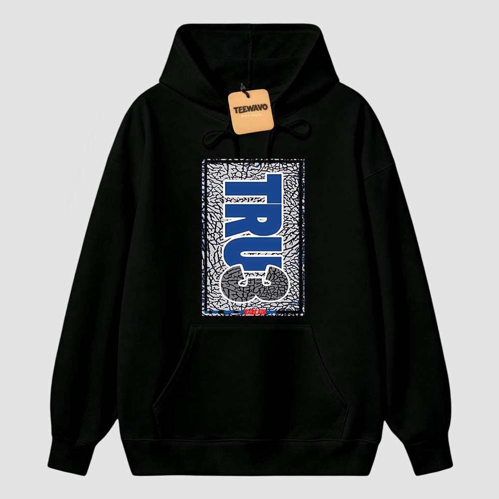 AJ 3 True Blue White Fire Red Cement Grey Match Hoodie.