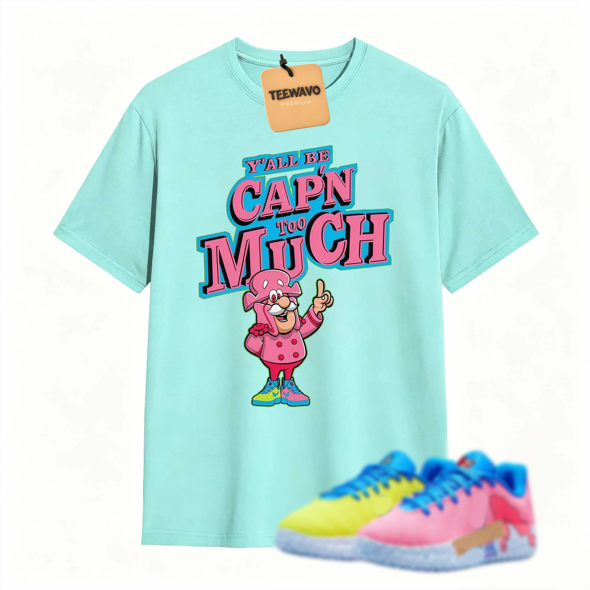 Y'All Capn Too Much Shirt to Match JA 3 Kool Aid