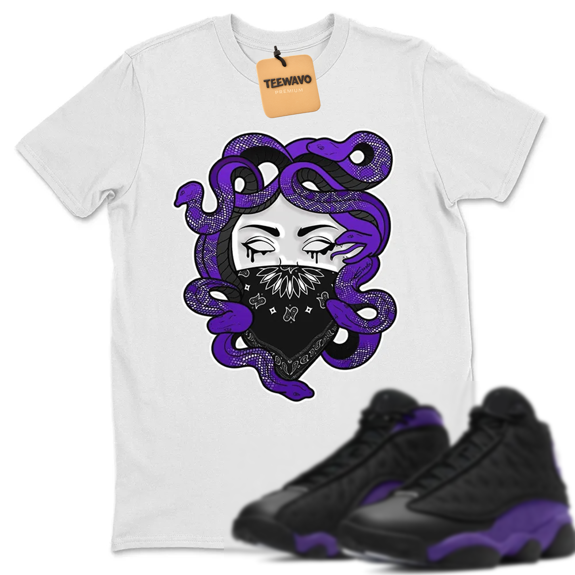 Medusa Unisex Tops - AJD 13 Court Purple
