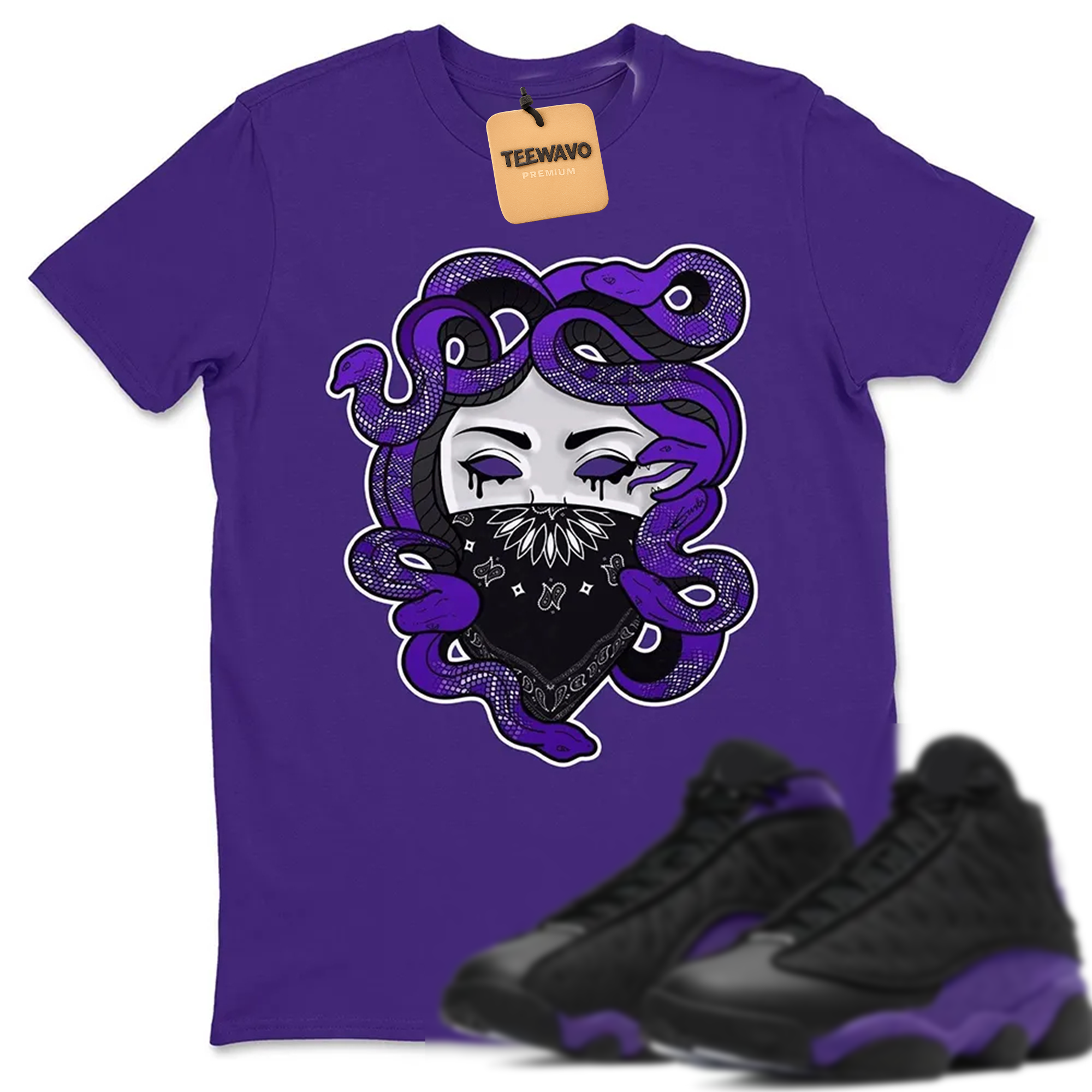 Medusa Unisex Tops - AJD 13 Court Purple