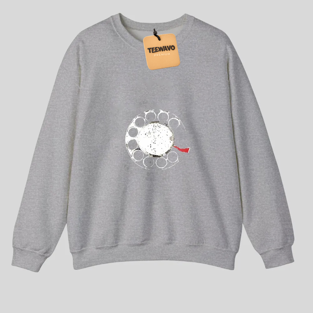 Vintage Rotary Phone Dial Graphic Print Design tshirt 100% cotton