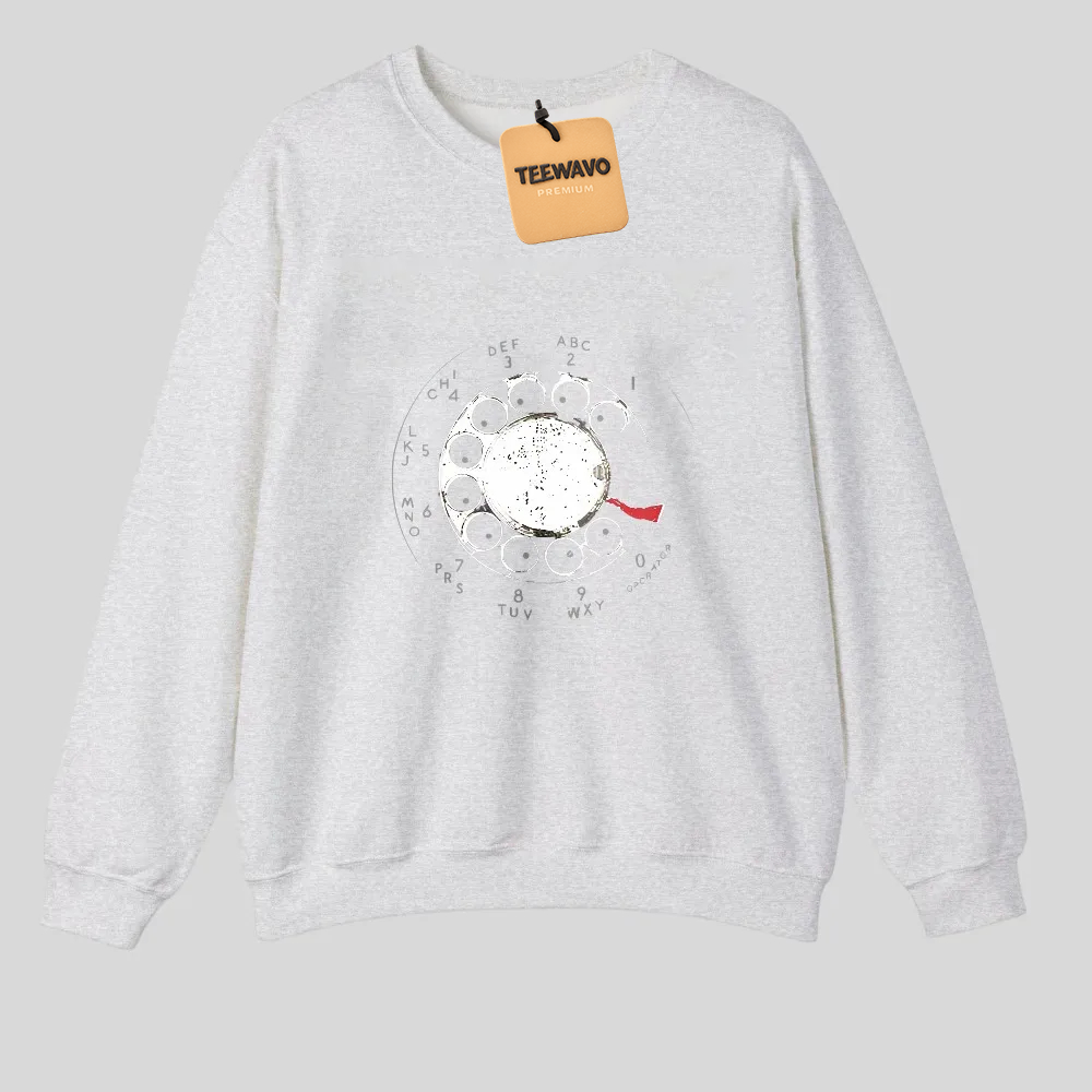 Vintage Rotary Phone Dial Graphic Print Design tshirt 100% cotton