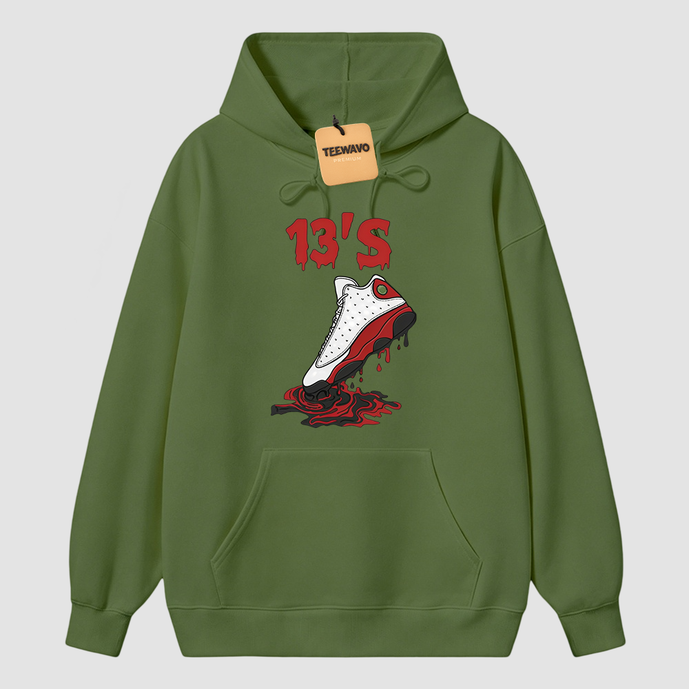 Dripping Shoe 13'S Hoodie Matching Joardan 13 OG Chicago Red/White