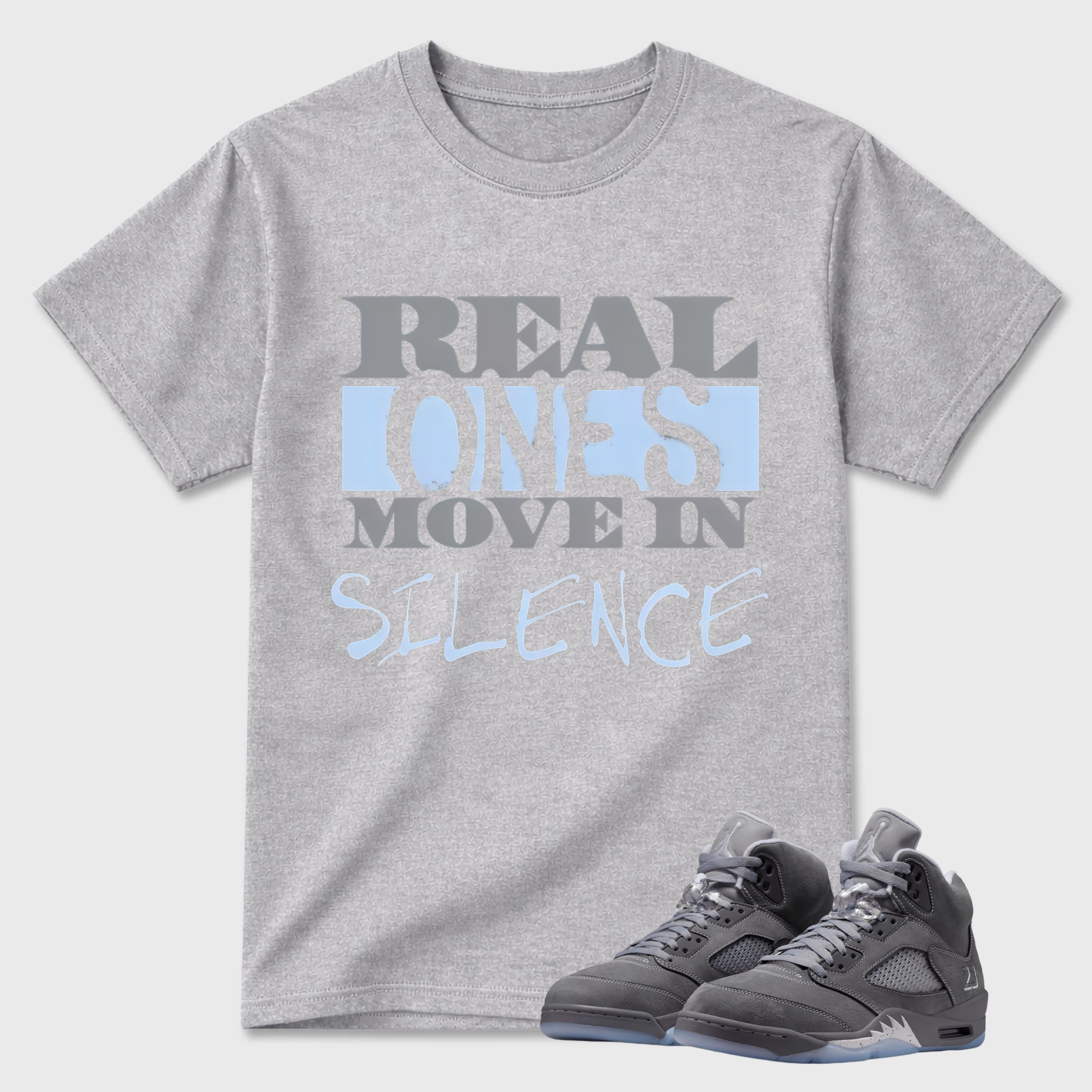 AJ5 Wolf Grey Match Tee, Match REAL Tshirt  4 reviews