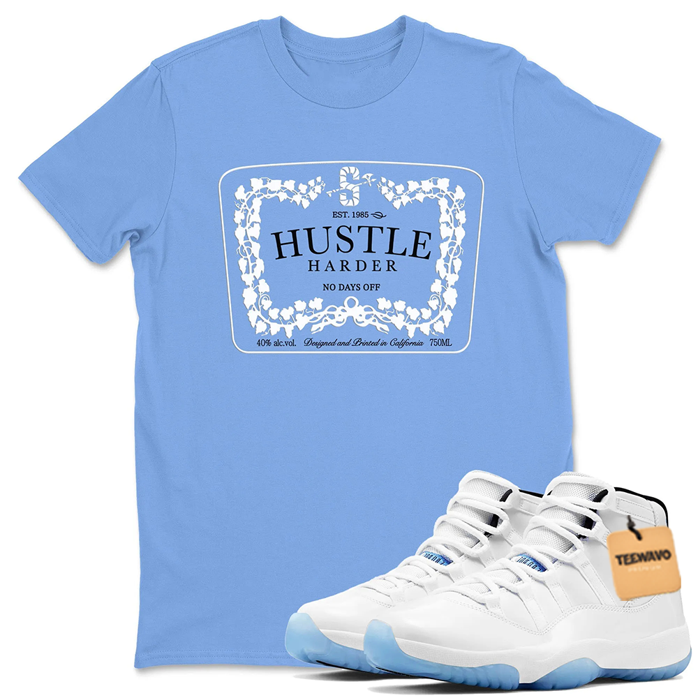 Hustle Harder Sneaker Tees - Air Joardan 11 Retro Legend Blue