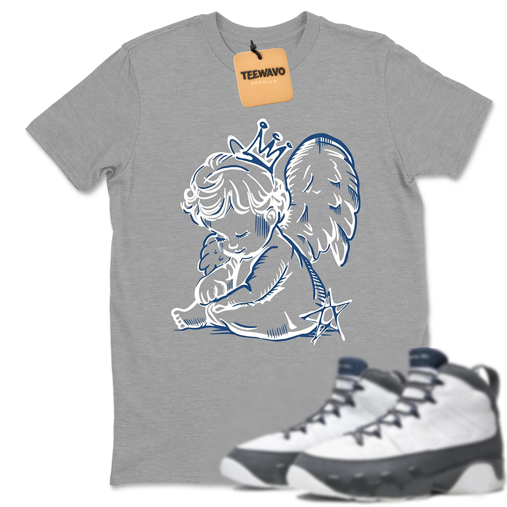 Neon Angel Sneaker Tees - AJD 9 Flint Grey