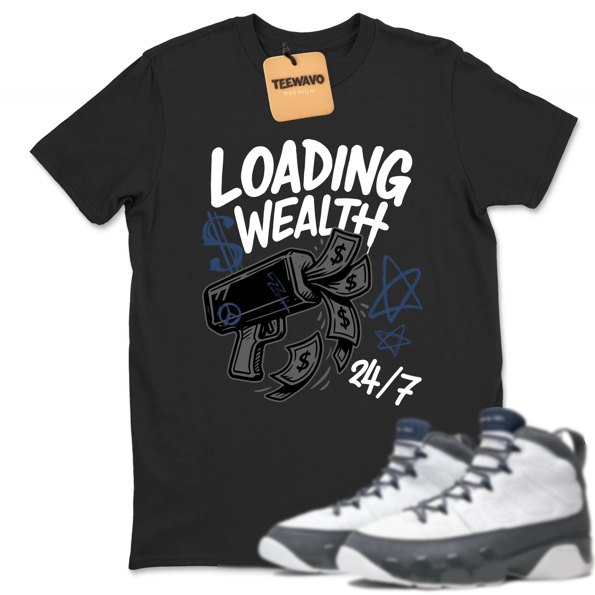 Loading Wealth Sneaker Tees - AJ 9 Flint Grey