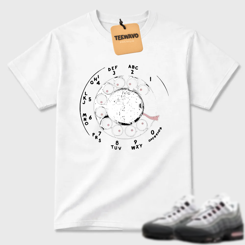 Rotary Phone Dial Graphic Air Max 95 Minimal Tee