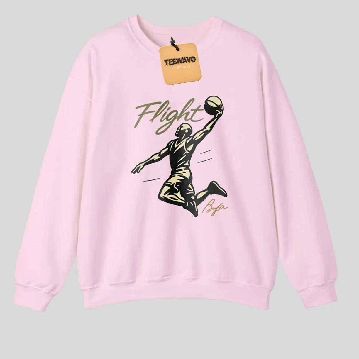 Flight Basketball Player Silhouette Gold Graphic Print tshirt 100% cotton