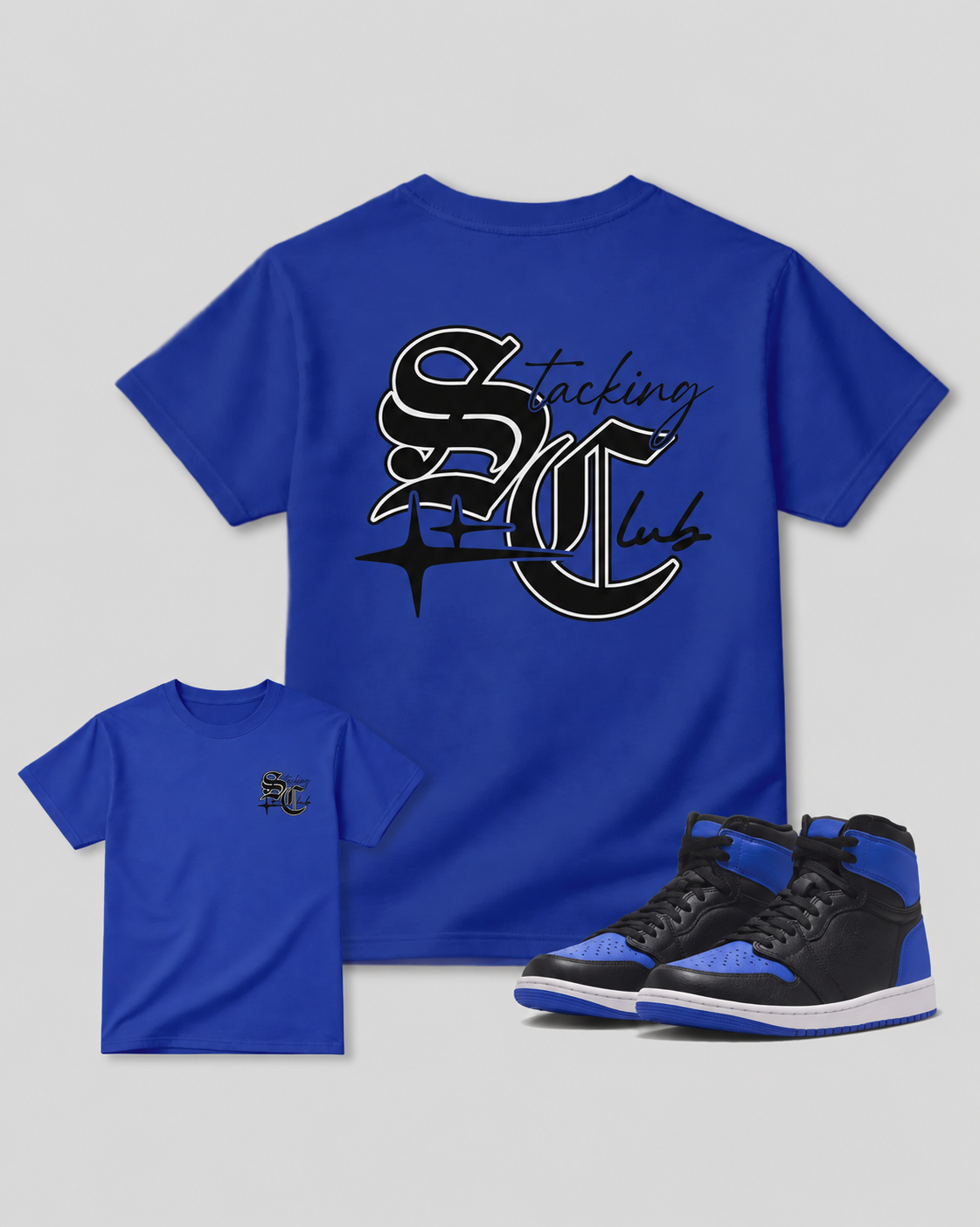 Stacking Club Star AJ 1 Royal Matching Graphic Tee