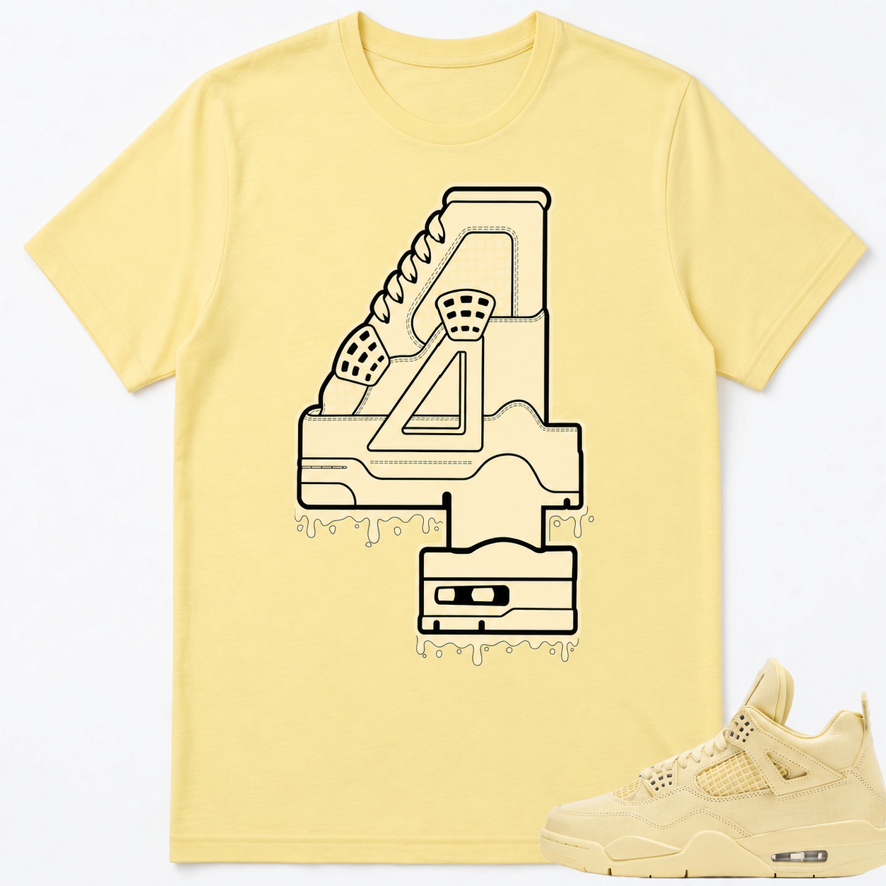 Number 4 Shirt to Match A.J 4 Retro J Balvin Lemonade