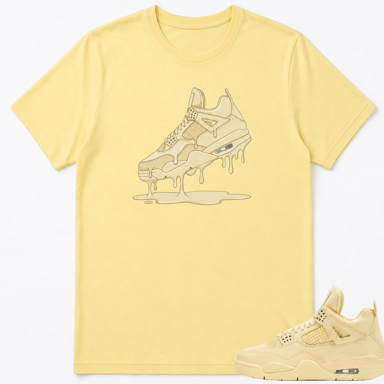 Dripping Shoe Shirt to Match A.J 4 Retro J Balvin Lemonade