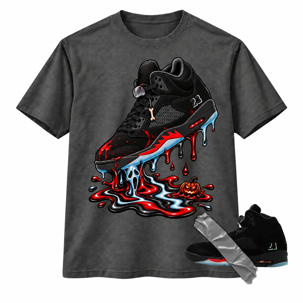 Dripping Shoe 5's Sneaker Shirt Black To Match 5 Halloween 2026 T Shirt