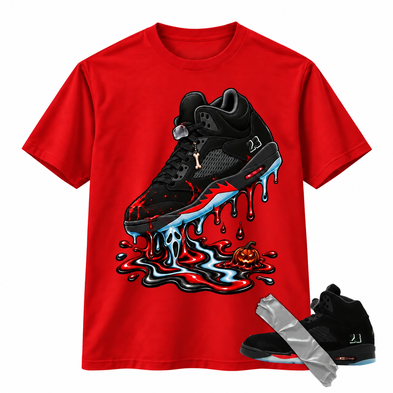 Dripping Shoe 5's Sneaker Shirt Black To Match 5 Halloween 2026 T Shirt