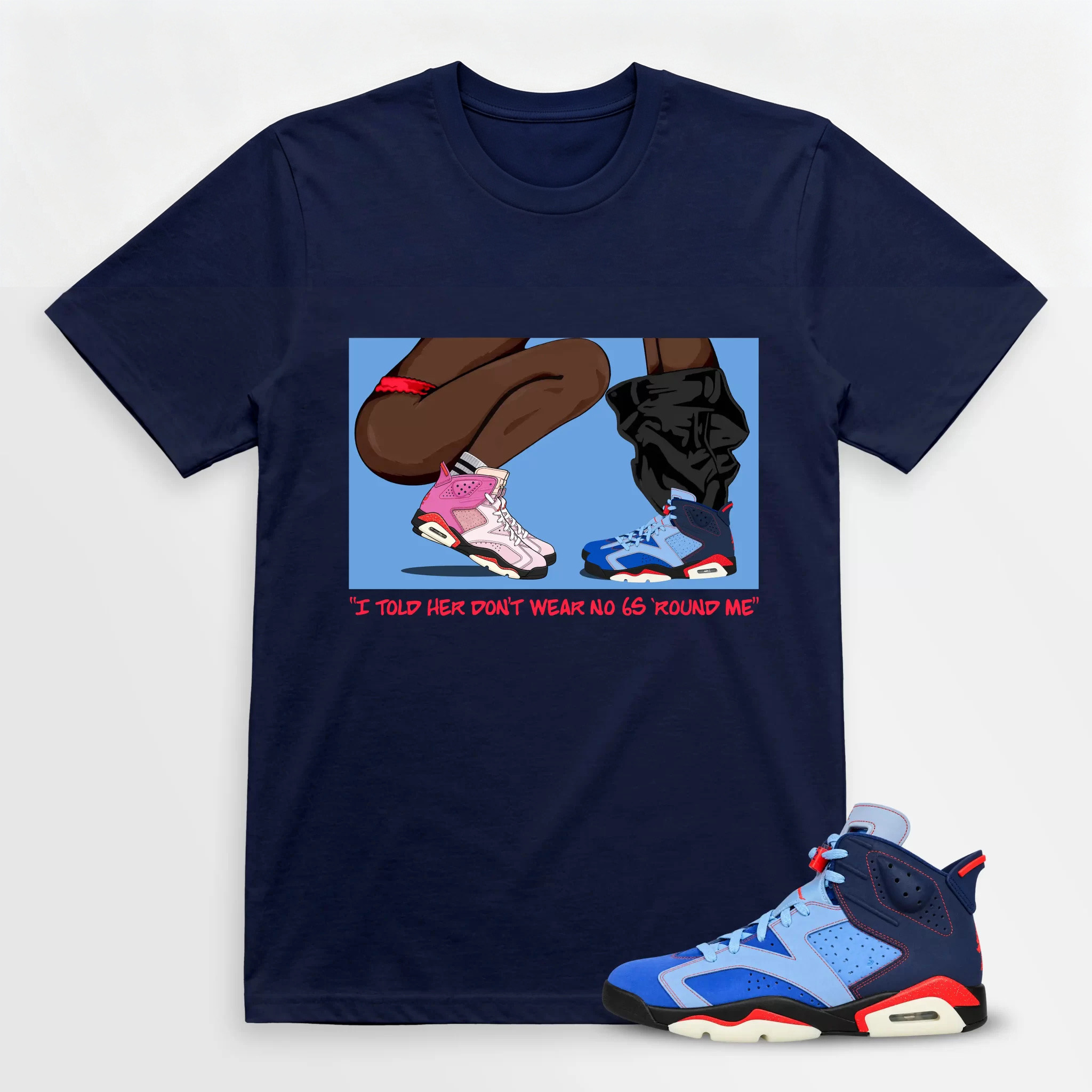 AJ 6 Awake NY Midnight Navy 2026 Shirt, Match I TOLD HER Navy Shirt