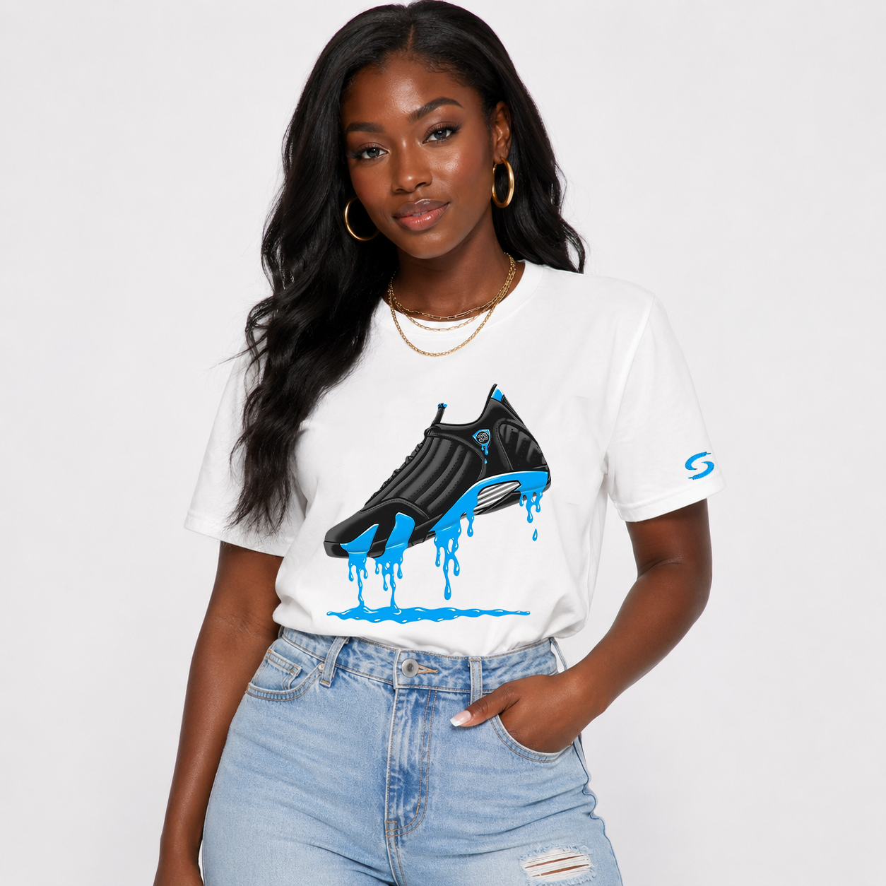 Air Jordan 14 University Blue Matching T-Shirt