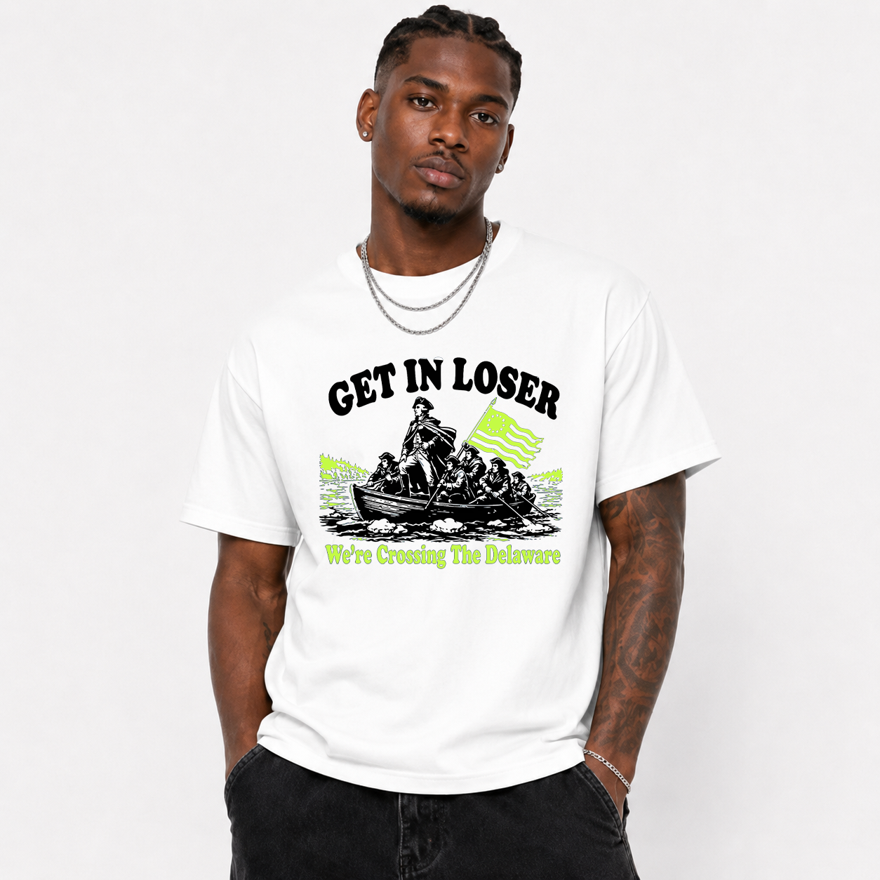 Crossing The Delaware Air Max 95 Funny Patriotic Tee