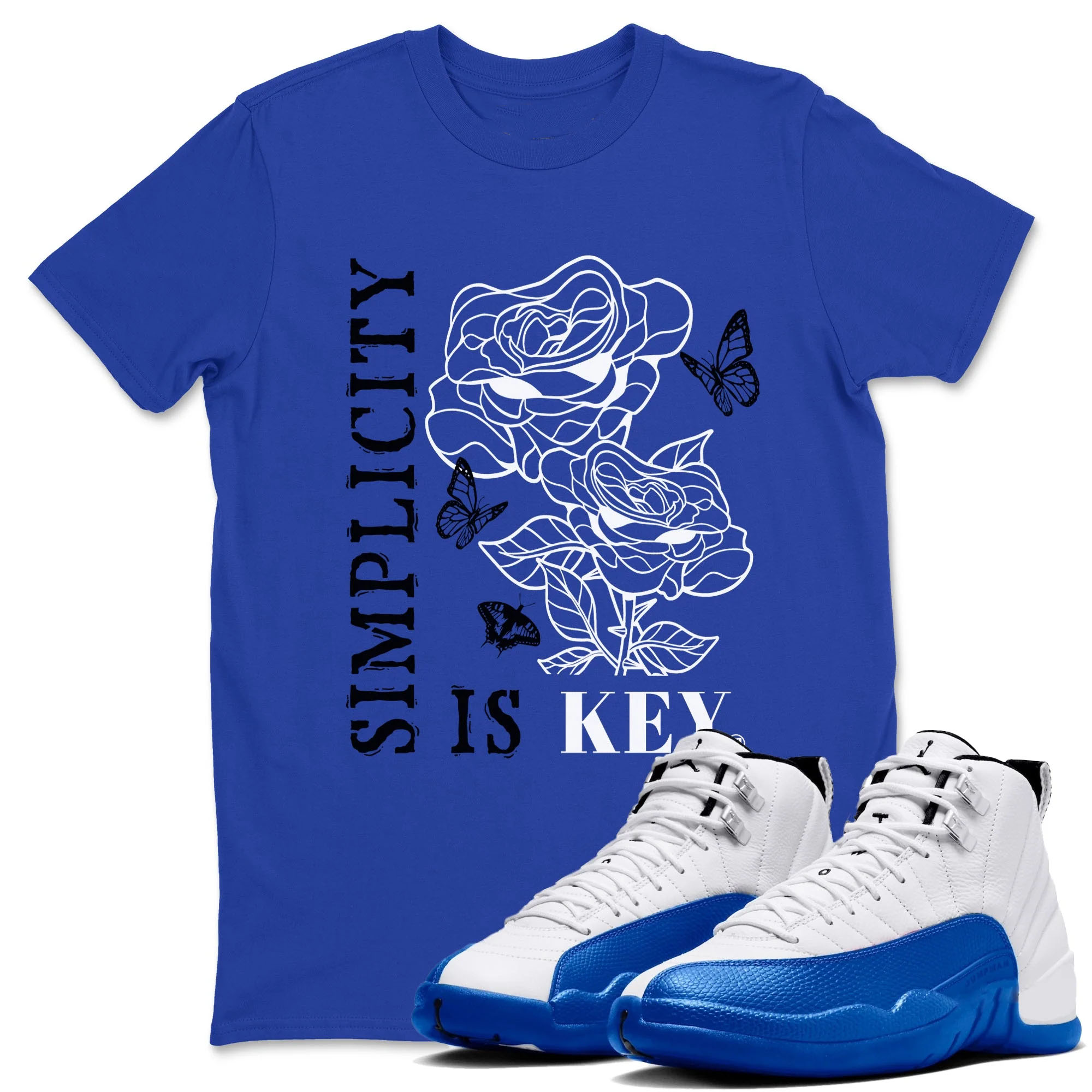 Simplicity Is Key TEEWAVO Sneaker Tees - Air Jordan 12 Blueberry