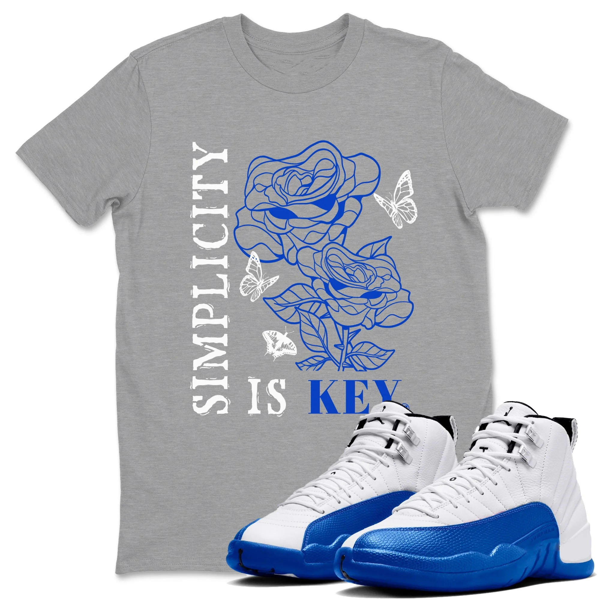 Simplicity Is Key TEEWAVO Sneaker Tees - Air Jordan 12 Blueberry