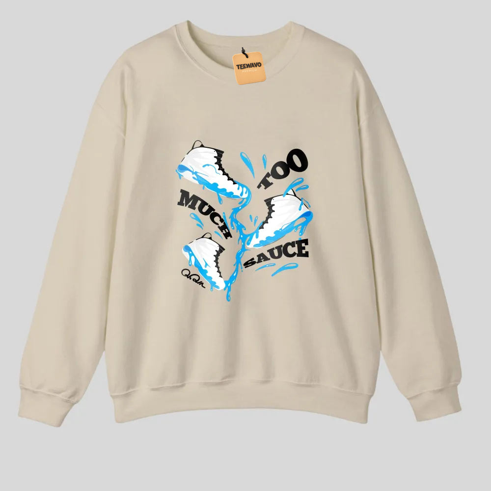 Blue Clouds And Water Splash Design tshirt 100% cotton