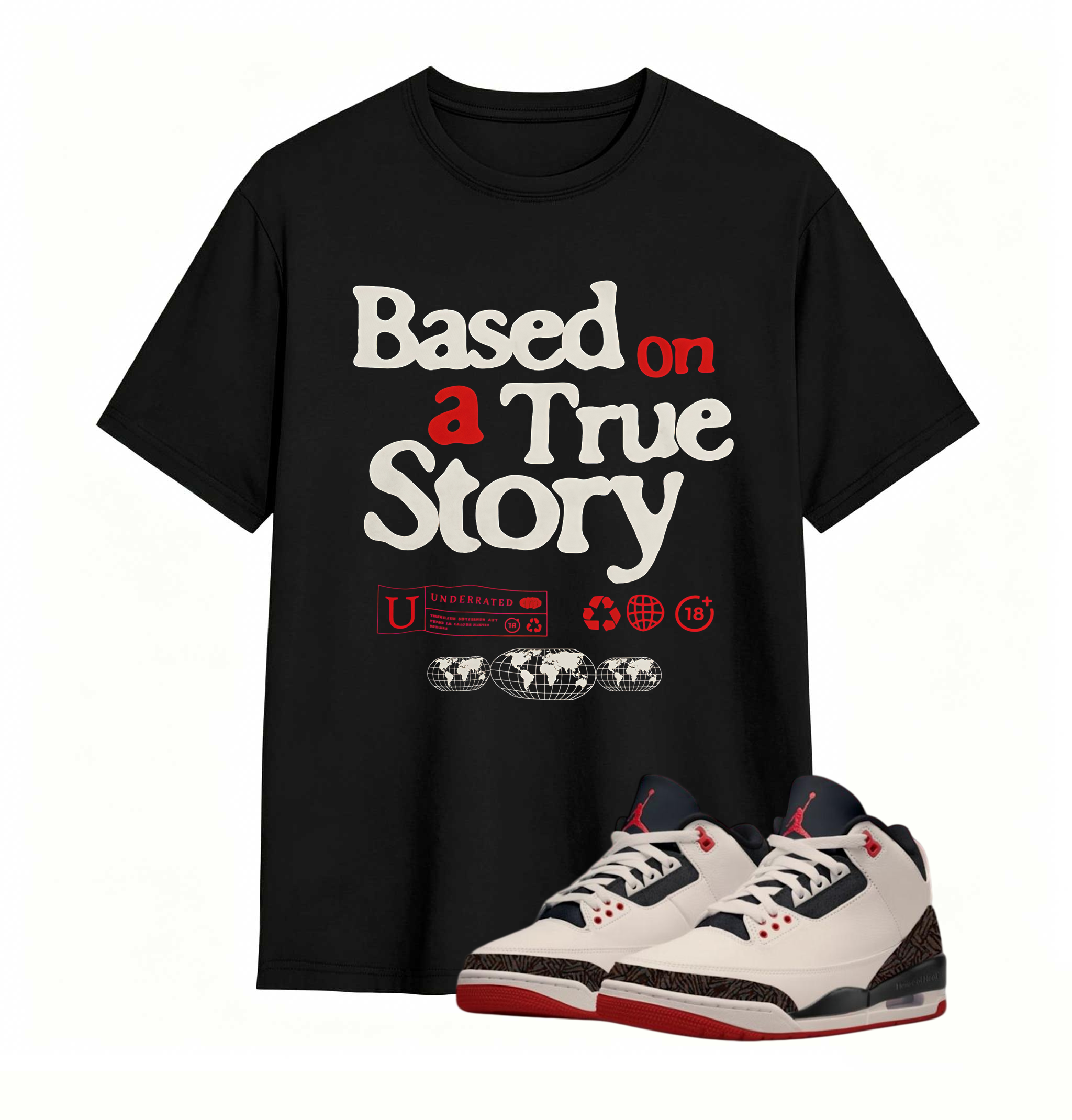 All Cap Sneaker Shirt Brown to Match Jordan 3 World's Best Dad