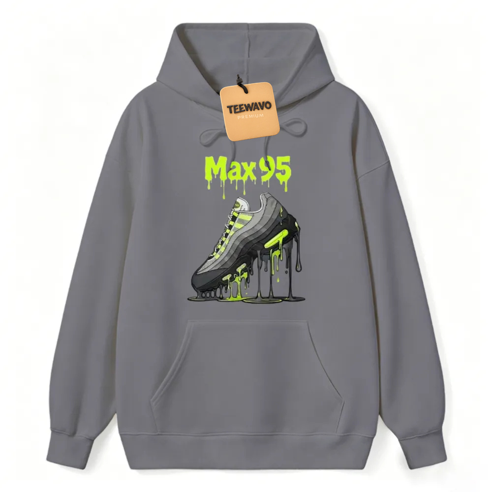 Max 95 Neon Green Drip Sneaker Graphic Unisex Classic Hoodie