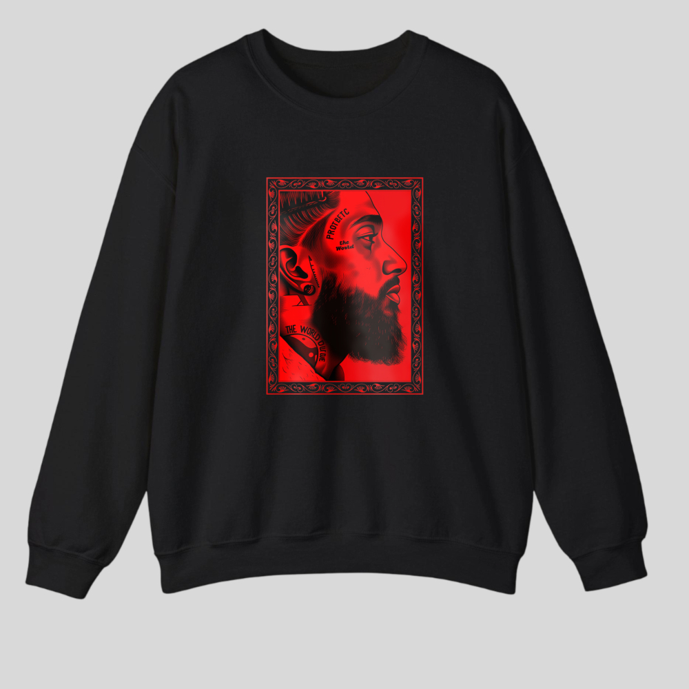 Red Portrait With Ornate Frame And Beard tshirt 100% cotton