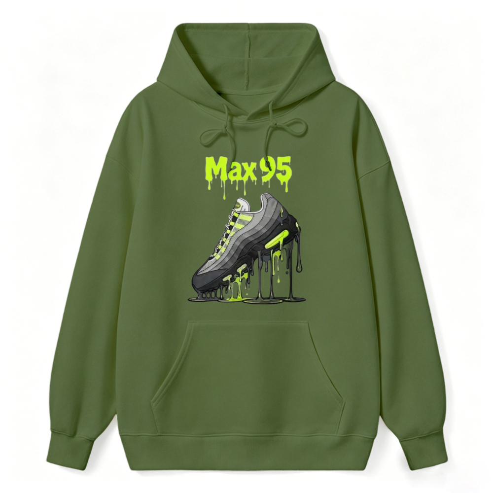 Max 95 Neon Green Drip Sneaker Graphic Unisex Classic Hoodie