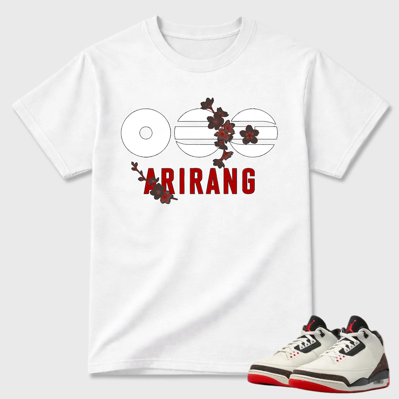 Arirang Cherry Blossom Air Jordan 3 Minimal Tee