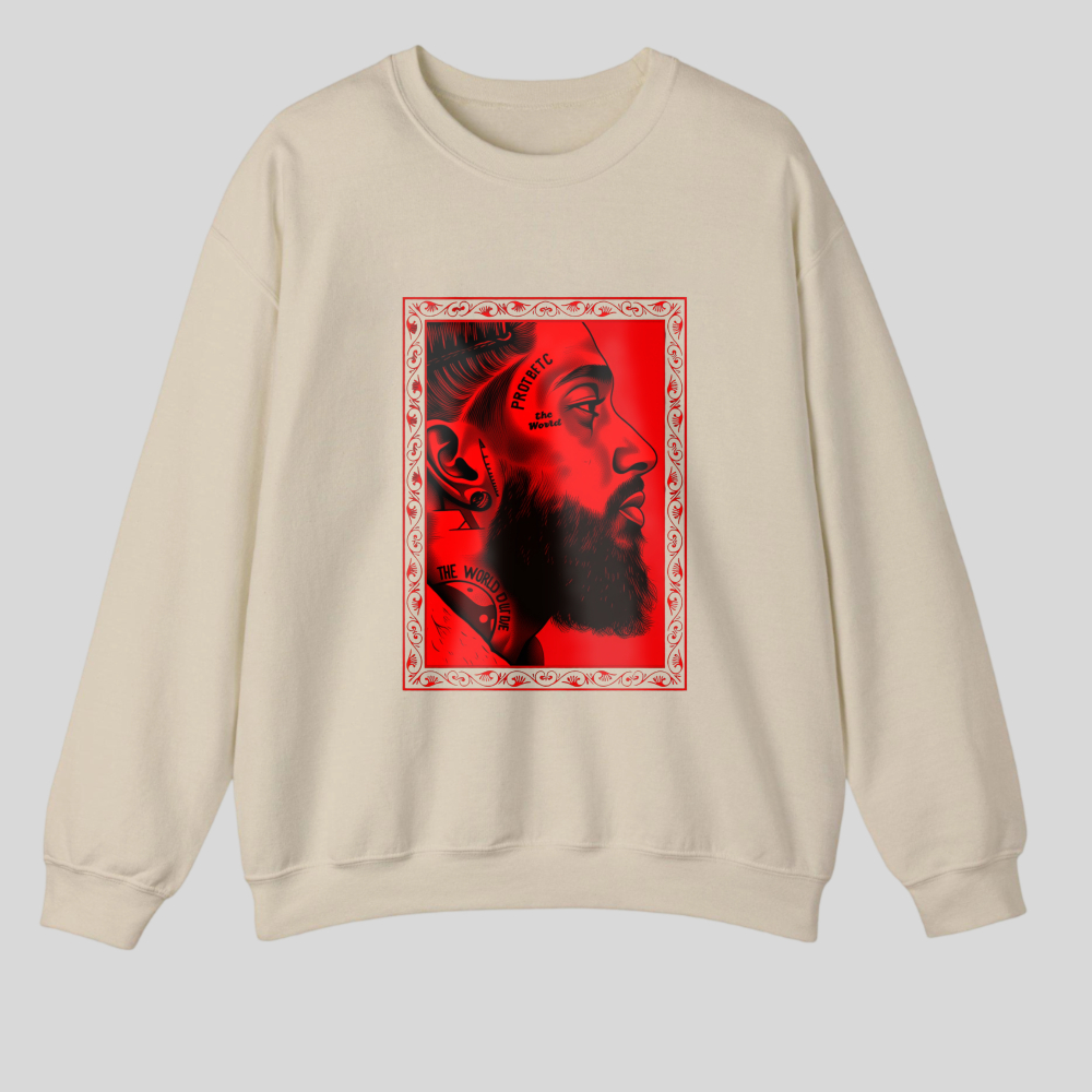 Red Portrait With Ornate Frame And Beard tshirt 100% cotton