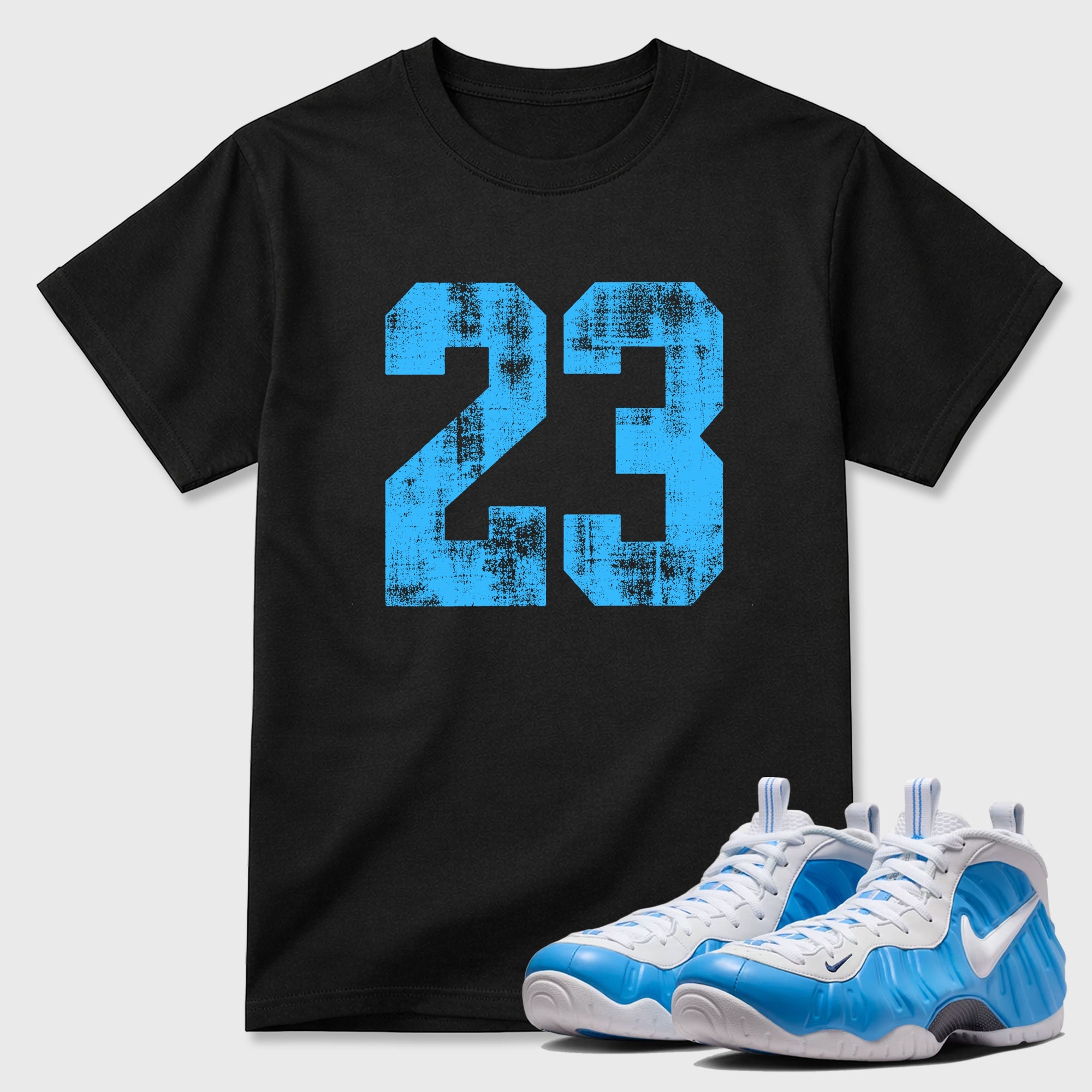 No.23 Sneaker Tees - Air Foamposite Pro University Blue