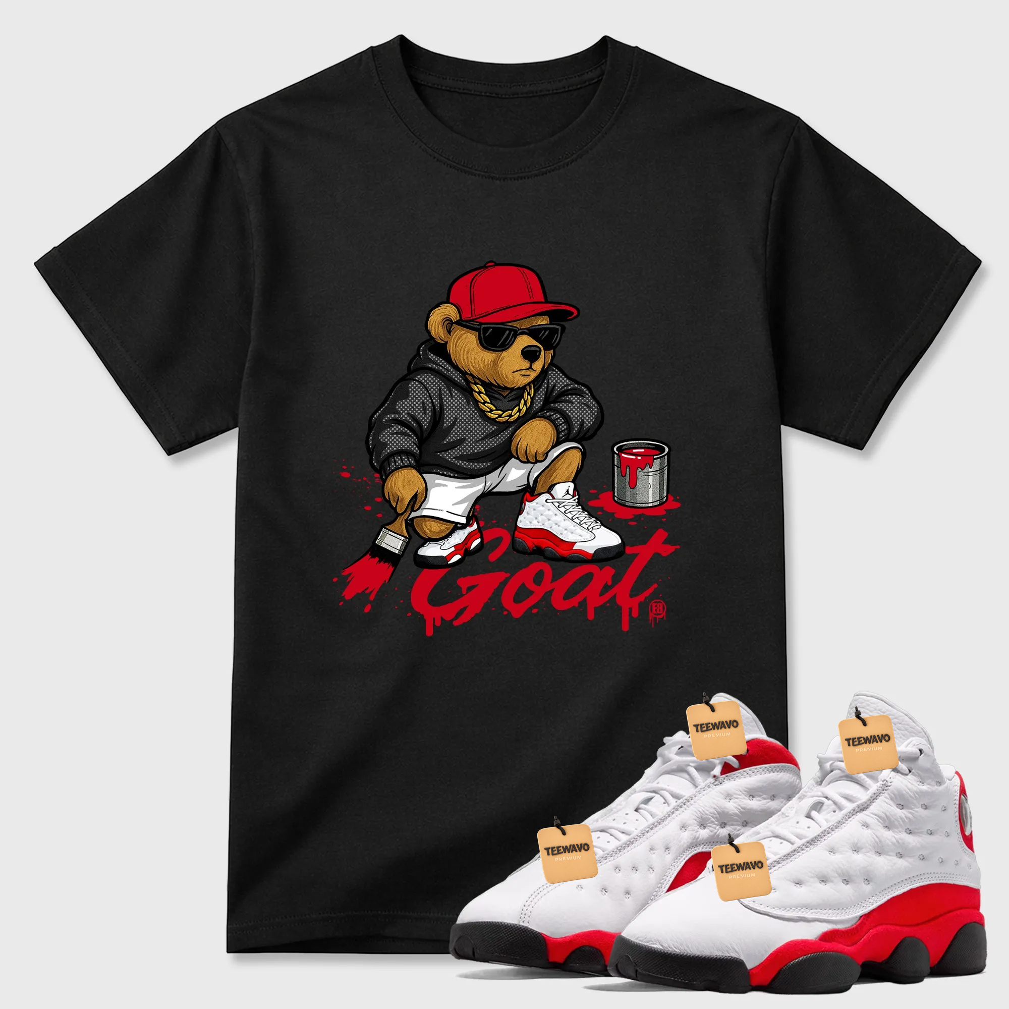 Drip The GOAT Sneaker Tees - Air Jordan 13 University Red