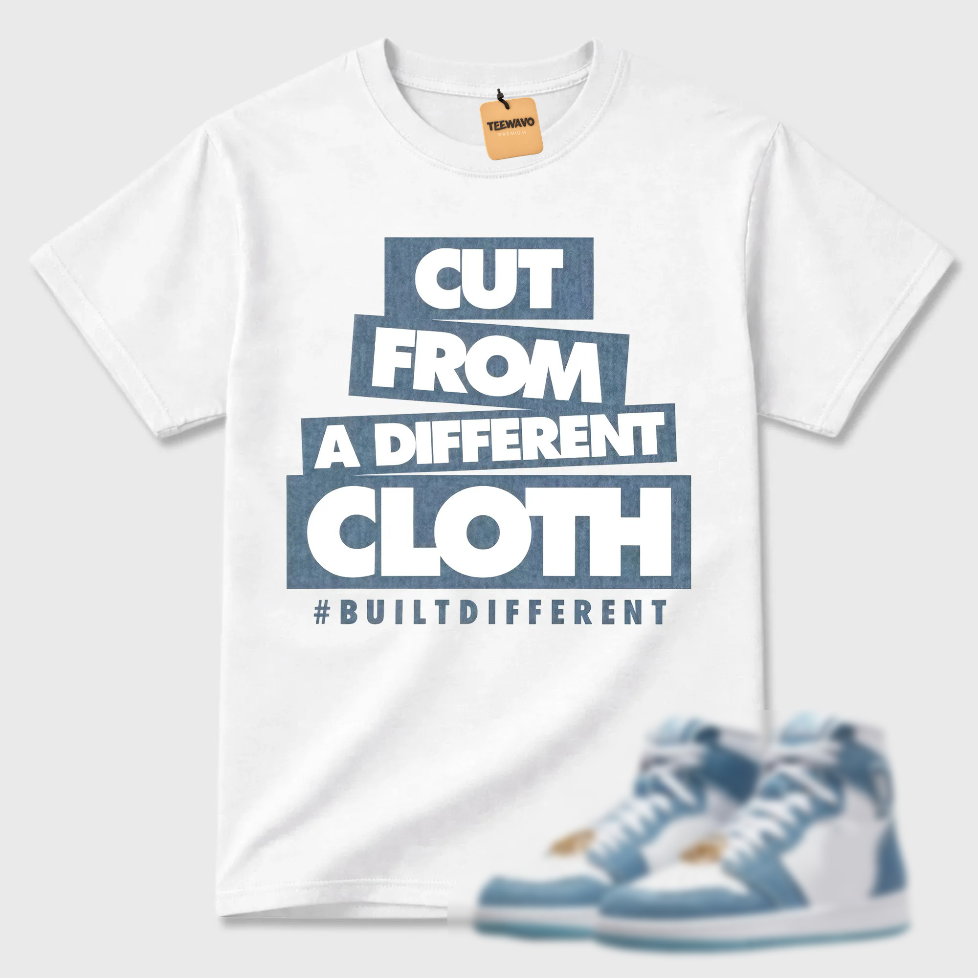 CLOTH T Shirt to match Joardan 1 High OG Denim Worn Blue Metallic Gold Chile Red