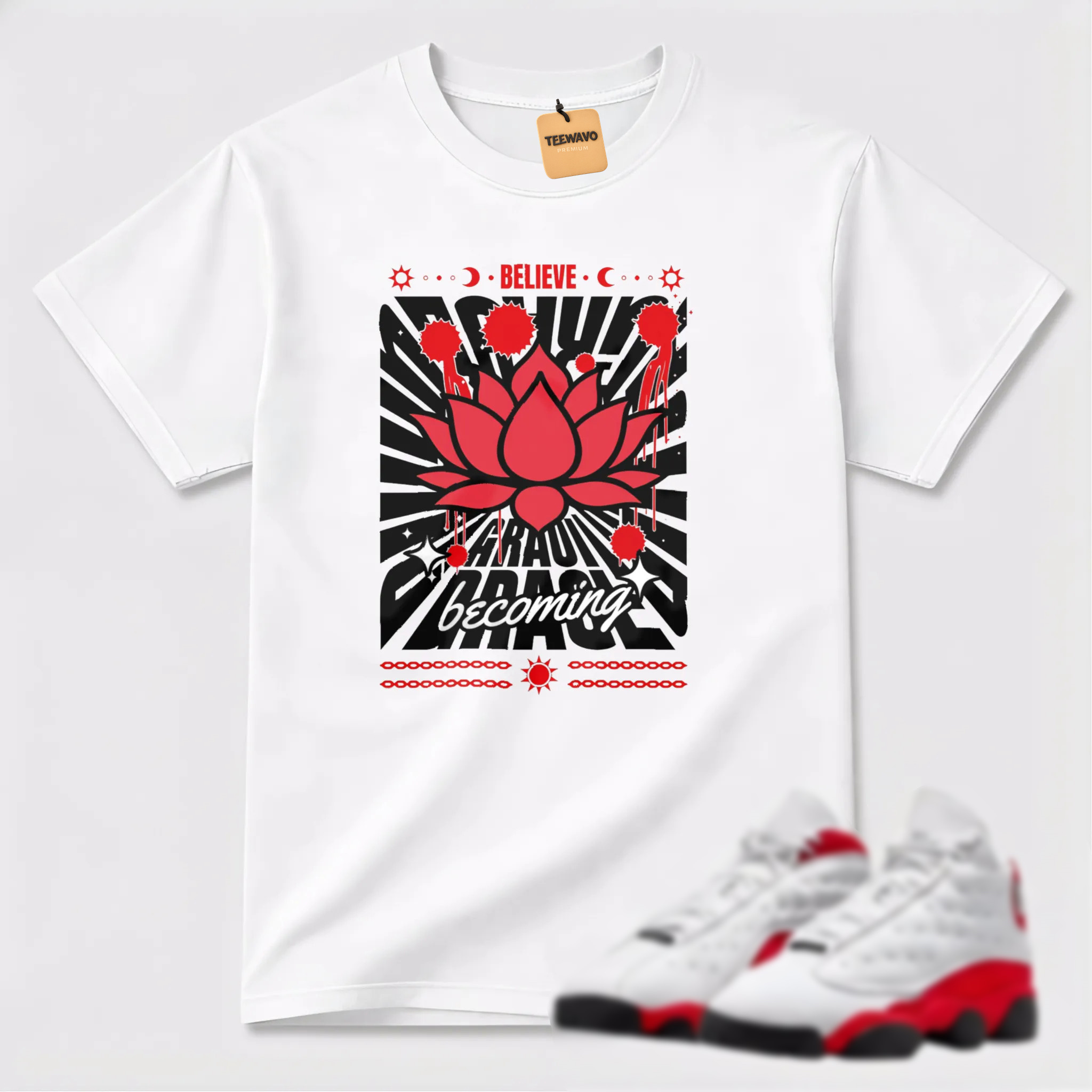 Sneaker Matching T-Shirt Air Joardan 13 Retro True Red 2026.
