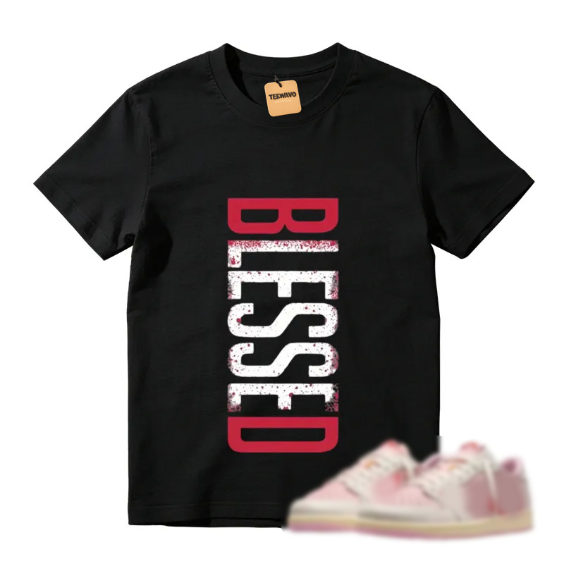 Blessed Shirt to Match Air Jordan 1 Low TS Tropical Pink – AJD1 Matching Graphic Tee