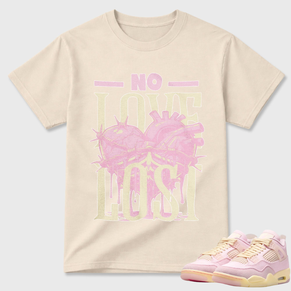 Loveless Sneaker Shirt White to Match Jordan 4 Iced Carmine
