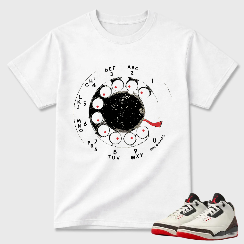 Rotary Phone Dial Air Jordan 3 Minimal Tee