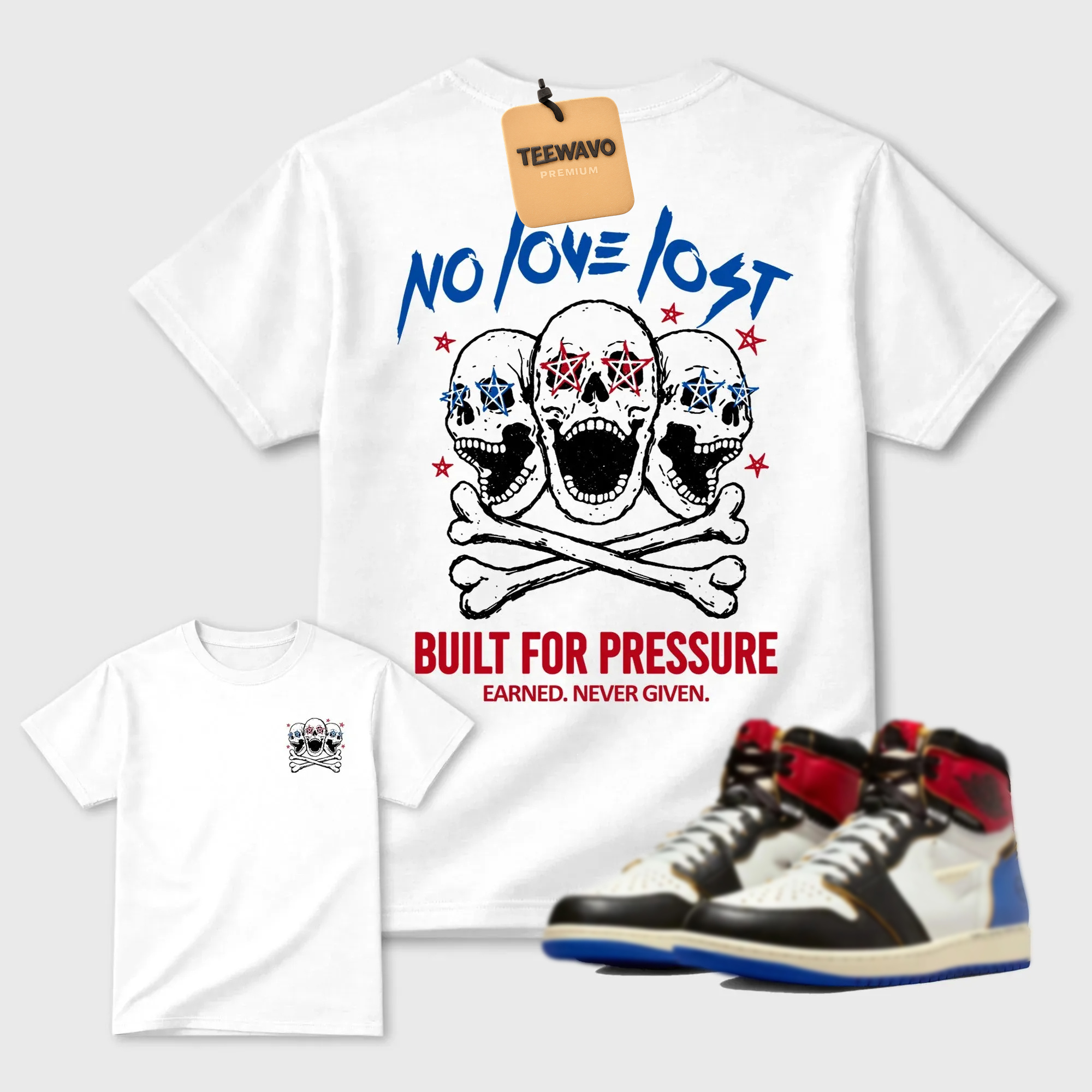 No Love Lost TEEWAVOSneaker Tees - AJ 1 Union x Fragment