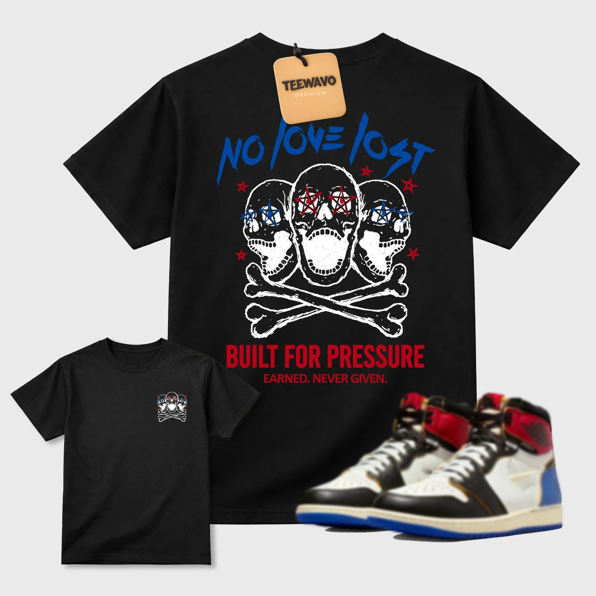 No Love Lost TEEWAVOSneaker Tees - AJ 1 Union x Fragment