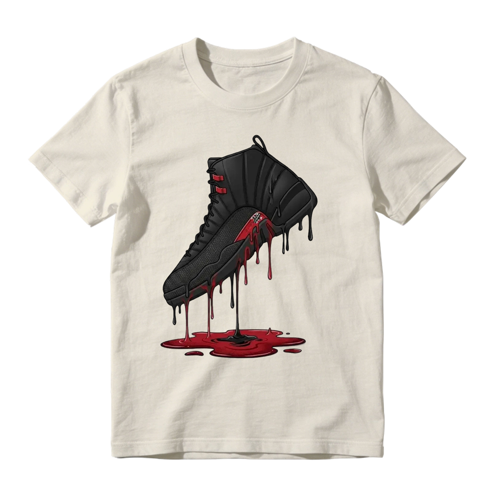 Dripping Shoe Shirt to Match AJD 12 Retro Bloodline