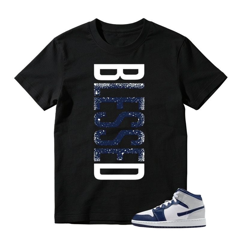 1 Light Smoke Grey Obsidian Midnight Navy Blue White  T Shirt Match VERTBLS