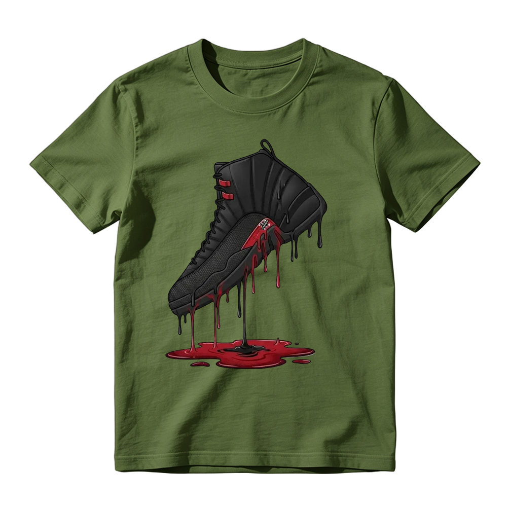 Dripping Shoe Shirt to Match AJD 12 Retro Bloodline
