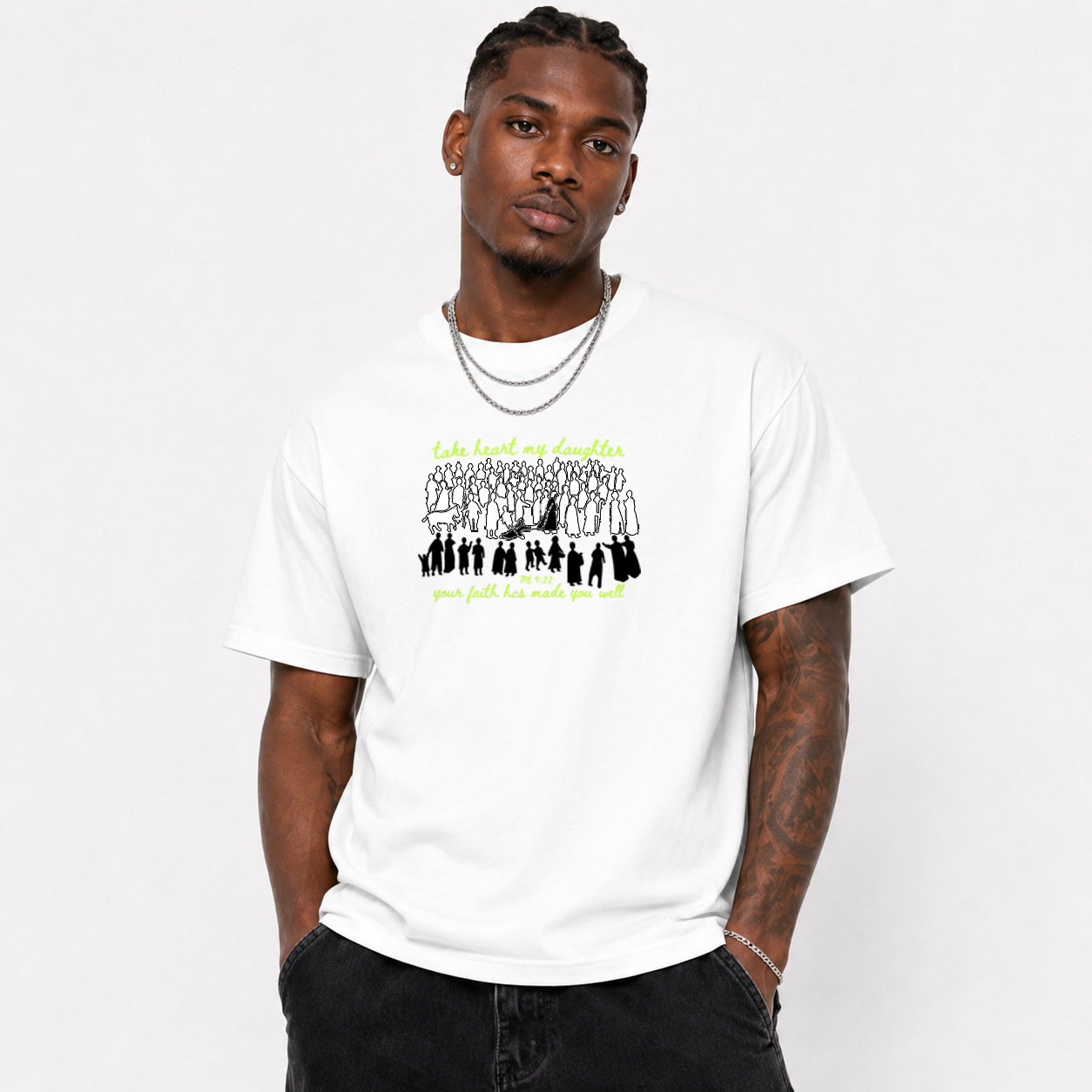 Take Heart My Daughter Air Max 95 Religious Statement Tee