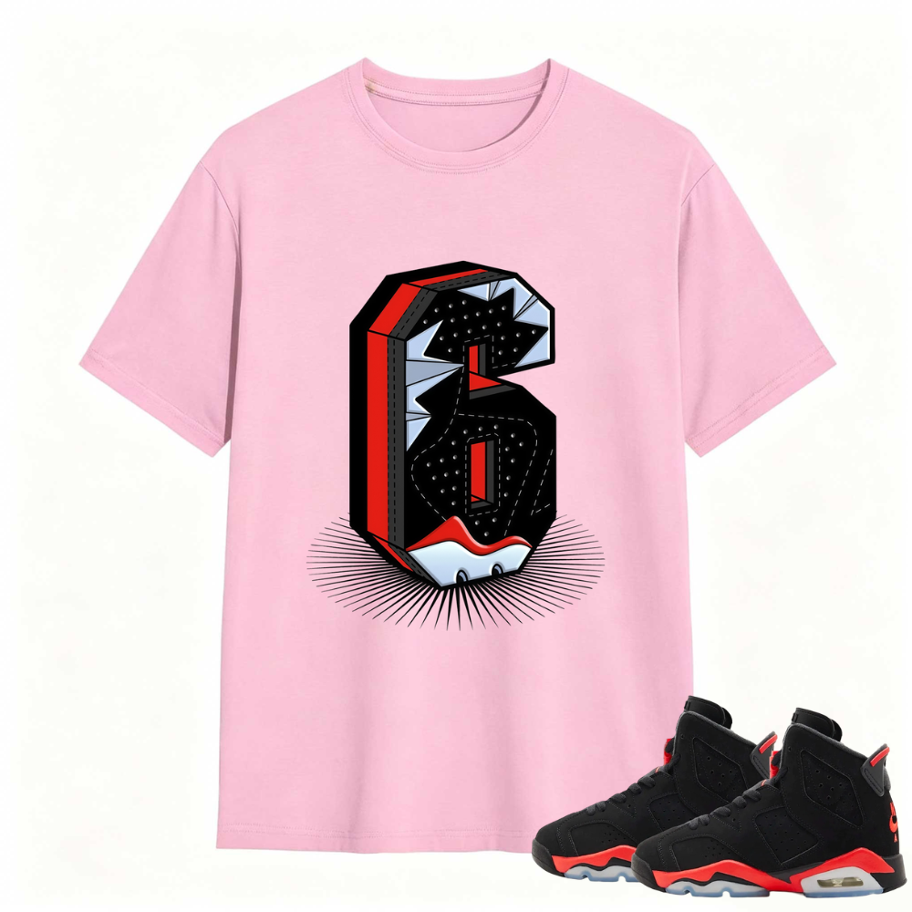 Number Statue TEEWAVO Sneaker Tees - Air Jordan 6 Reverse Infrared