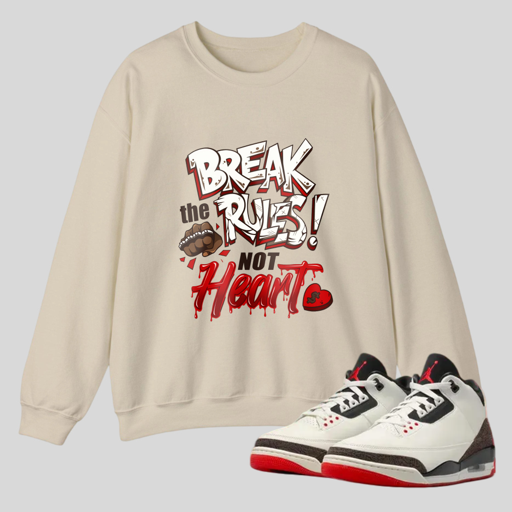 Break The Rules With Heart tshirt 100% cotton